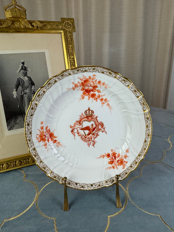 Neuosier dinner plate 1908 – Kaiser Wilhelm II, KPM Berlin, imperial porcelain plate with eagle and FR cipher