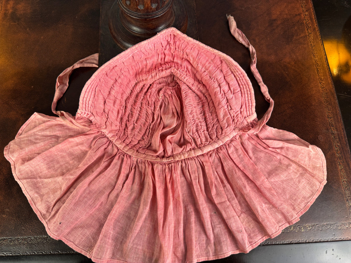 Antiker viktorianischer rosa gesteppter Sonnenhut, ca. 1900
