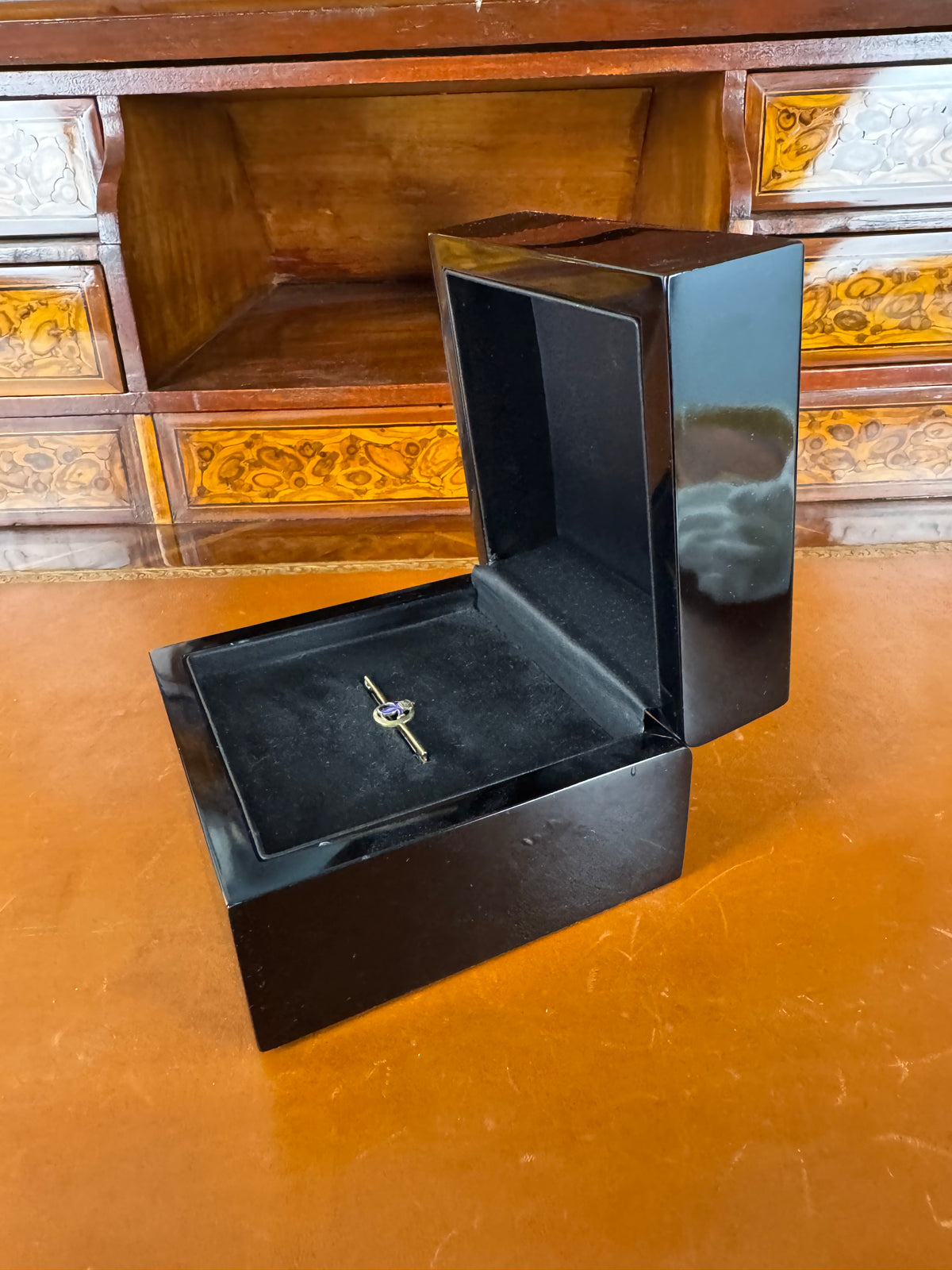 Crown Princess Cecilie of Prussia Gold Tie Pin with Enamel Monogram