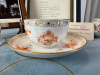 Neuosier Tasse und Untertasse, Kaiser Wilhelm II, datiert 1894 und 1897