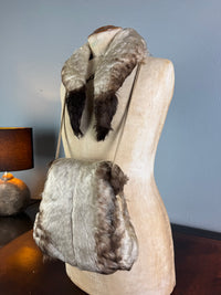 Antique goose feather collar and muff, ca. 1890, rare Victorian child accessory