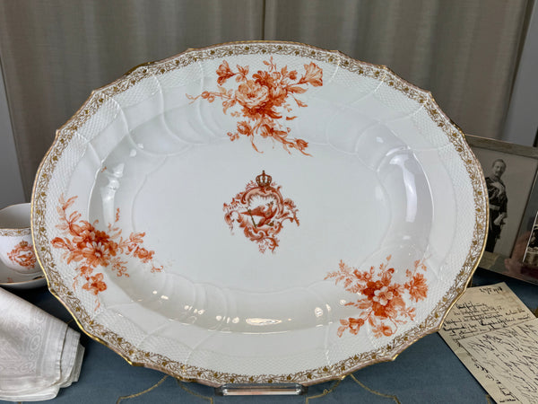 Neuosier Große Servierplatte, Kaiser Wilhelm II, ca. 1900