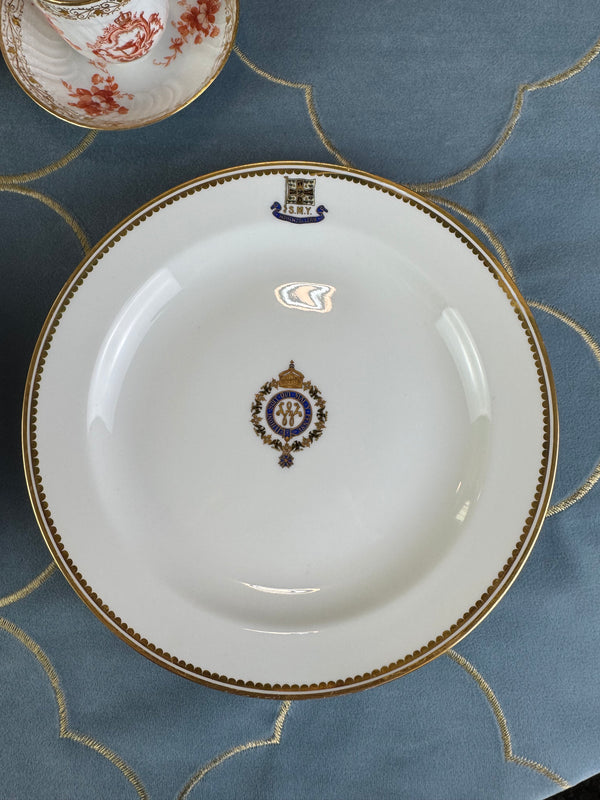 Dessert plate S.M.Y. Hohenzollern 1899 — imperial KPM porcelain for Kaiser Wilhelm II