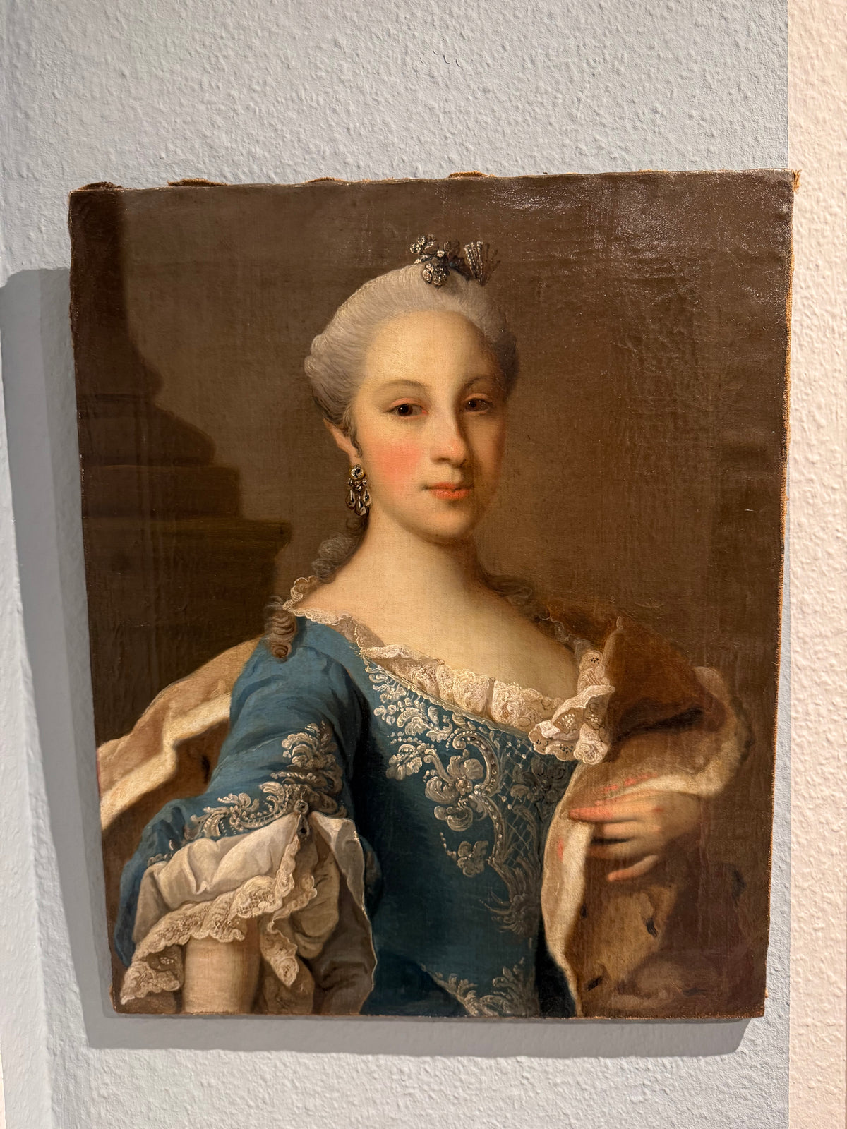 Rococo couple portrait — Austrian courtly painting of a noble couple, Vienna ca. 1760