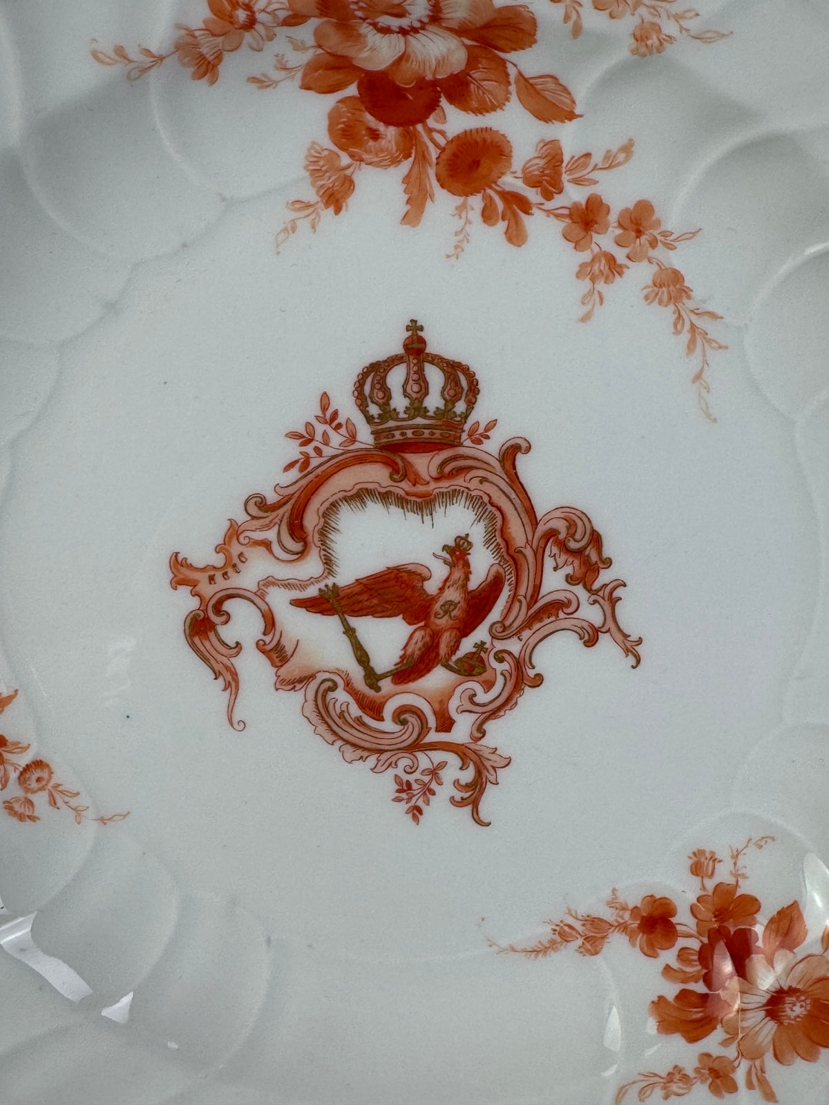 Neuosier dinner plate 1908 – Kaiser Wilhelm II, KPM Berlin, imperial porcelain plate with eagle and FR cipher