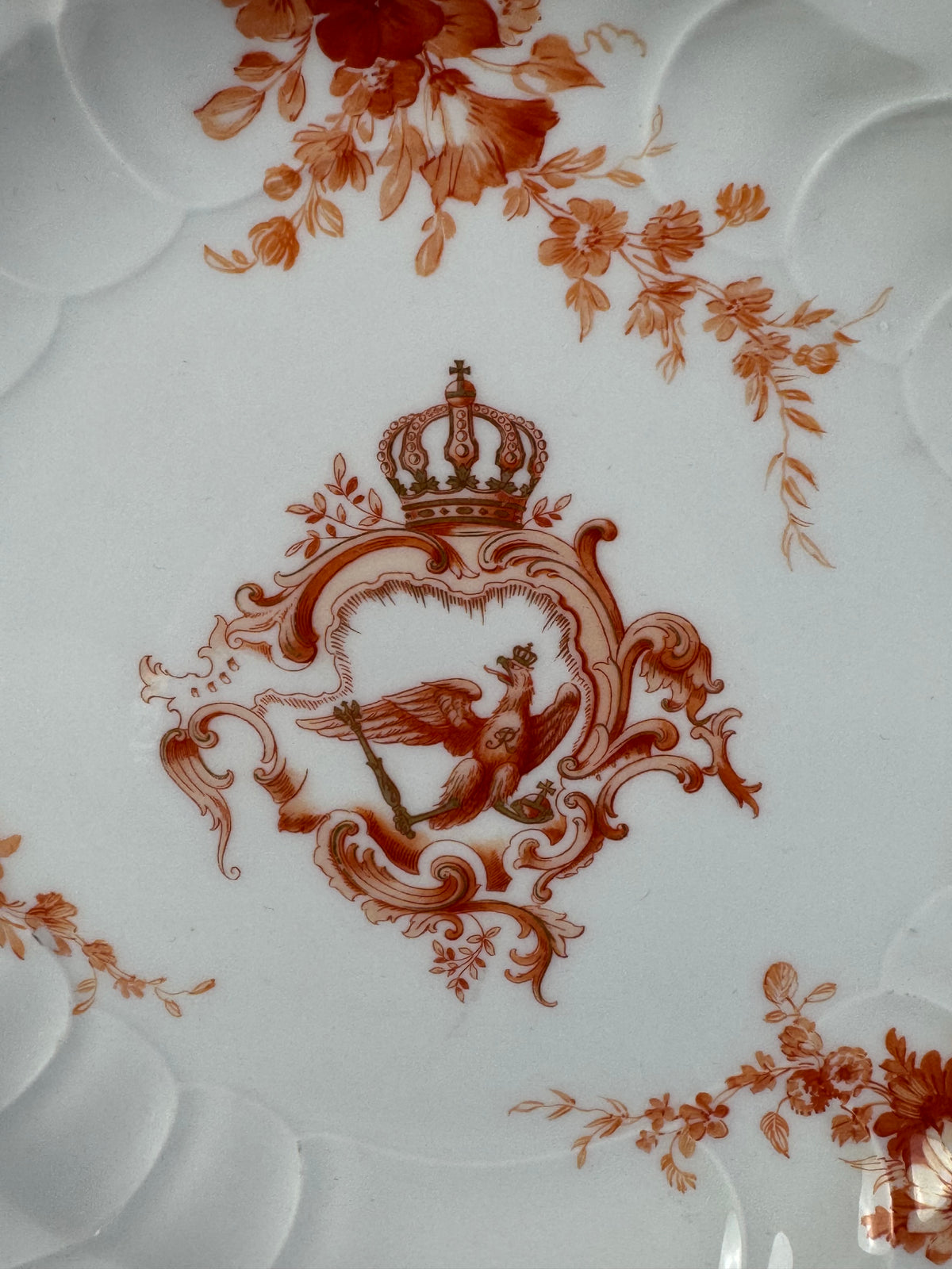 Neuosier‑Speiseteller 1909 – Kaiser Wilhelm II, KPM Berlin, imperialer Porzellanteller mit Adler und Monogramm