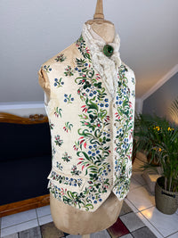 Georgian Cream Silk Embroidered Waistcoat, England ca. 1790 – Vibrant Antique Menswear