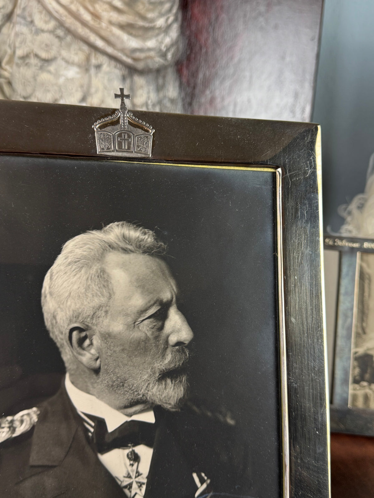 Kaiser Wilhelm II. Silberner Geschenkrahmen