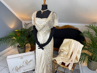 Edwardian wedding ensemble by Reville & Rossiter London with original box, shoes and accessories, Lady Gillman provenance, 1911