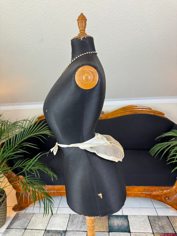 1890s Victorian bustle pad with steel spiral and original paper label