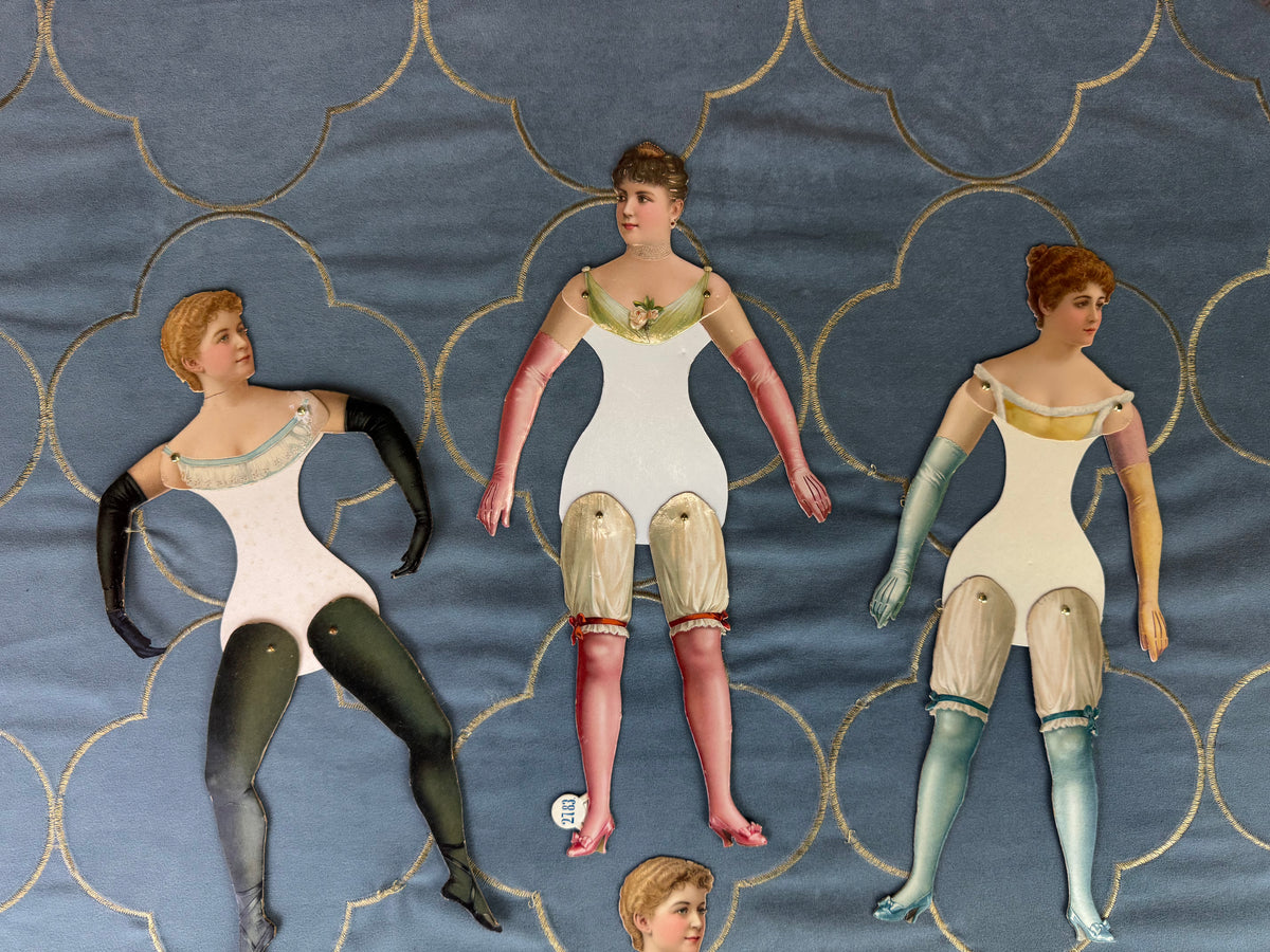Antike Schnittpapierpuppen, Deutschland, ca. 1890er Jahre