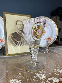 Red Wine Glass, Gräflich Schaffgotsch's Josephinenhütte, Kaiser Wilhelm II, ca. 1912