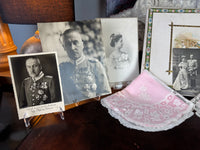 Royal antique lace handkerchiefs c.1900 – Tuscany–Württemberg double coat of arms from the wedding trousseau of Archduchess Maria Immakulata