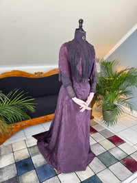 Rare 1911 Edwardian Half‑Mourning Dress by Kate Riley