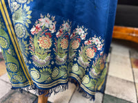 Rokoko-Eleganz in Spitalfields-Seide – Antike Stola, ca. 1790
