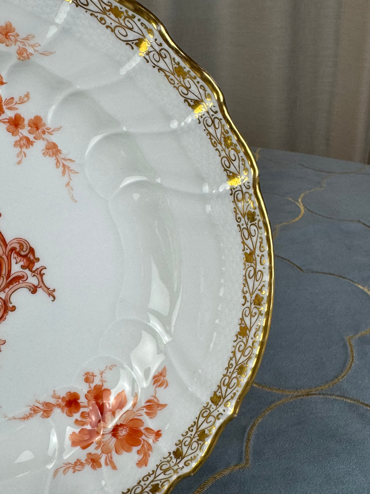 Neuosier dinner plate 1908 – Kaiser Wilhelm II, KPM Berlin, imperial porcelain plate with eagle and FR cipher