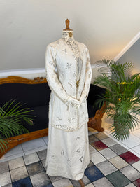 Antique Four‑Piece Edwardian Walking Dress ca. 1910 – Linen, Lace & Lady Gillman Provenance