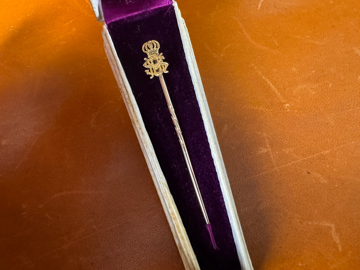Gold Tie Pin of the Ducal House of Saxe-Meiningen, Gold, ca. 1890