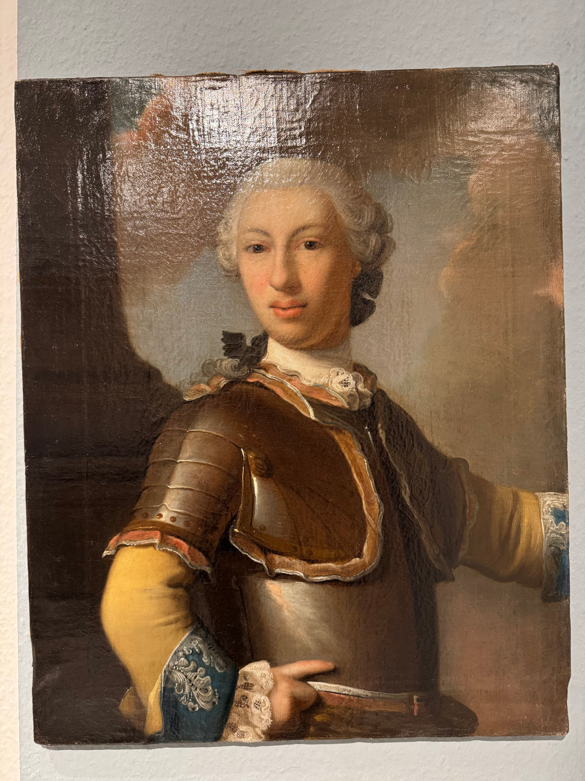 Rococo couple portrait — Austrian courtly painting of a noble couple, Vienna ca. 1760