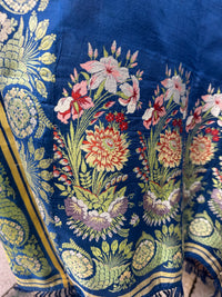 Rokoko-Eleganz in Spitalfields-Seide – Antike Stola, ca. 1790