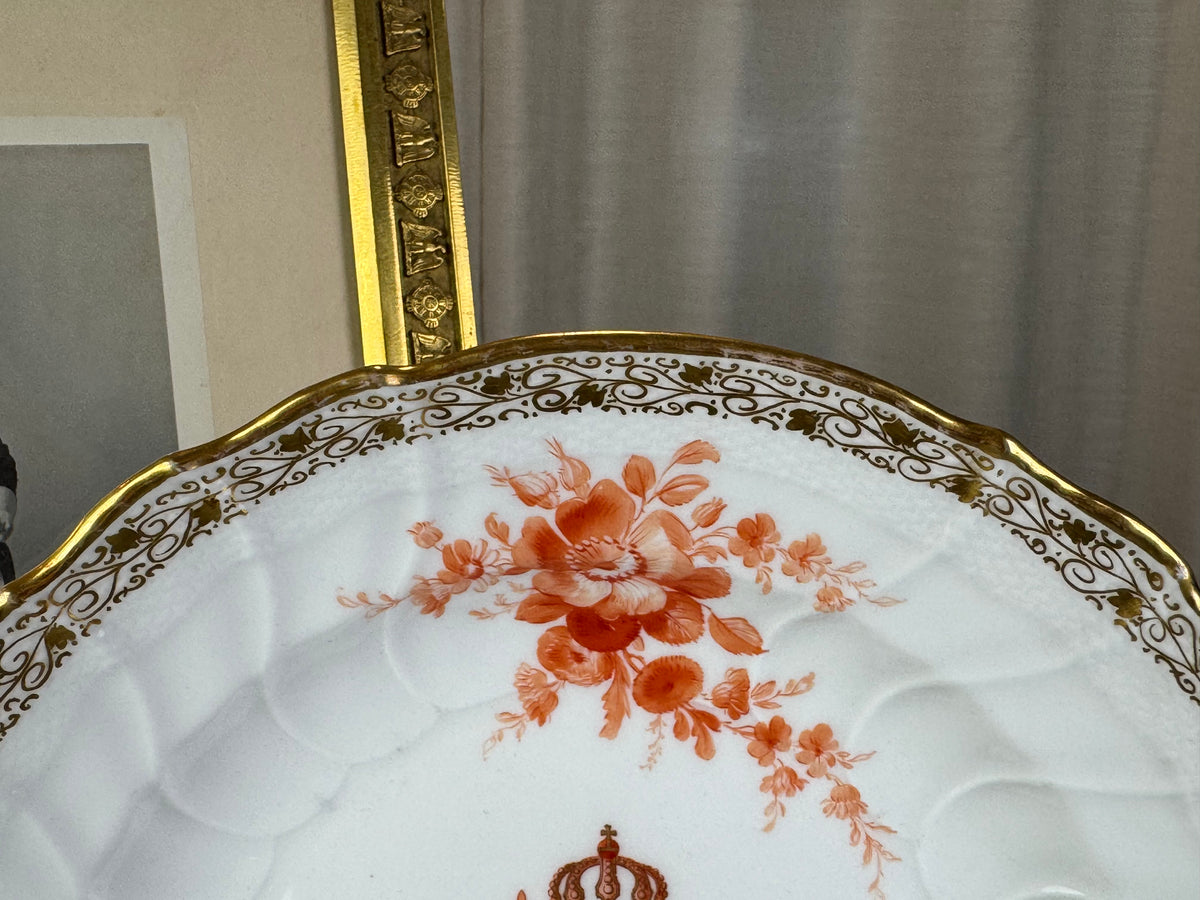 Neuosier dinner plate 1908 – Kaiser Wilhelm II, KPM Berlin, imperial porcelain plate with eagle and FR cipher