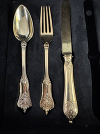 Couverts en argent doré, service Rococo, Empereur Guillaume II