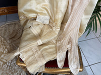 Edwardian wedding ensemble by Reville & Rossiter London with original box, shoes and accessories, Lady Gillman provenance, 1911