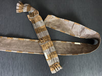 Antikes viktorianisches gestreiftes Tageskleider-Ensemble aus Seide, ca. 1891