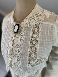 Antikes Crêpe-Baumwollkleid, ca. 1914