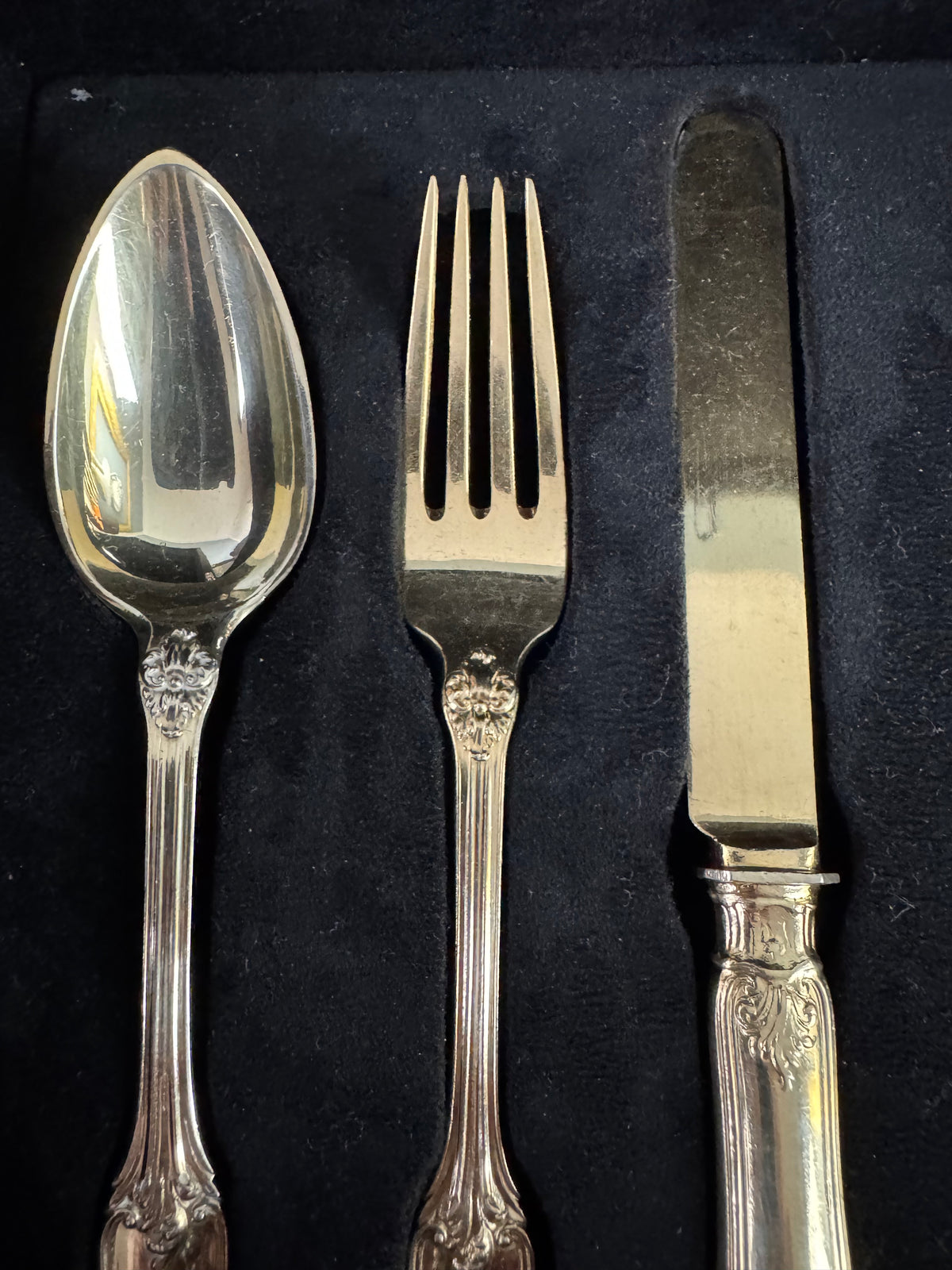 Couverts en argent doré, service Rococo, Empereur Guillaume II