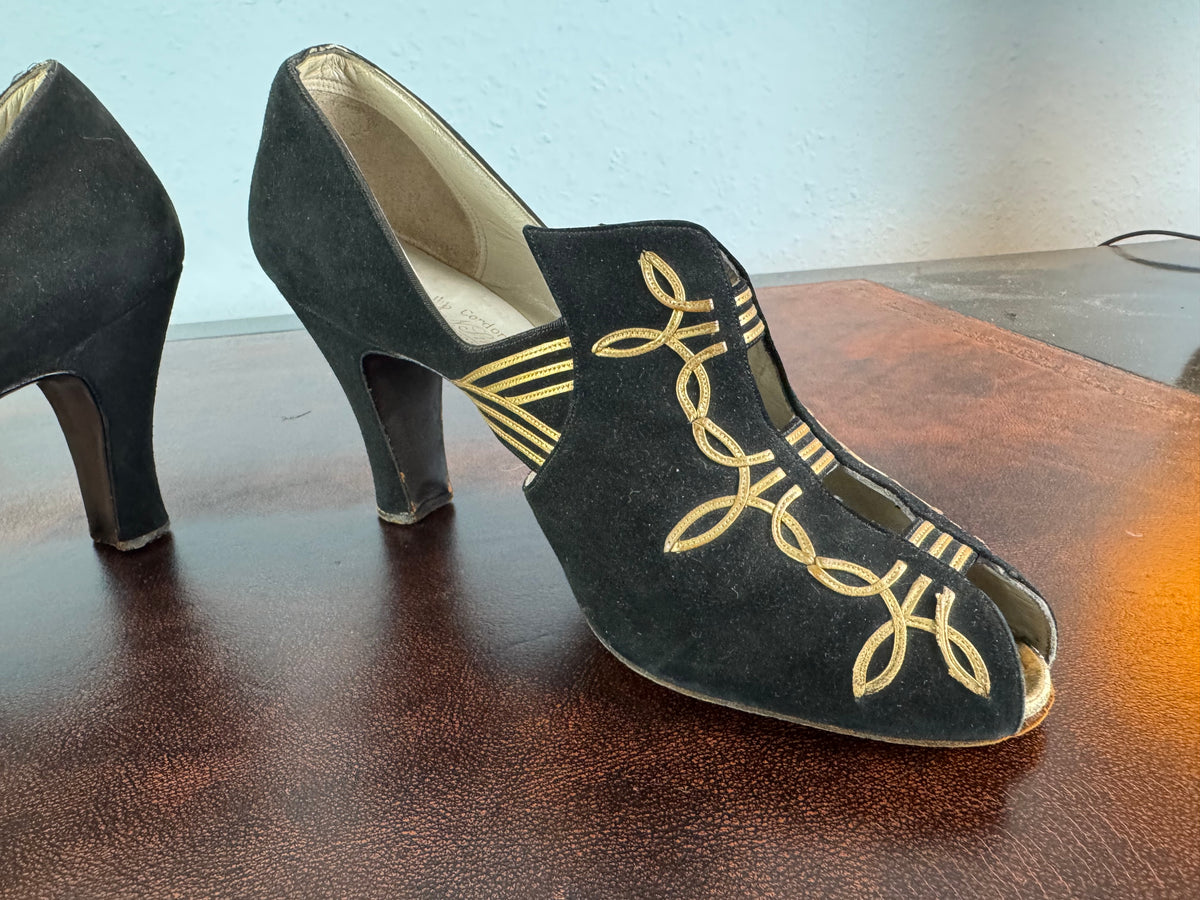 Antique 1910 evening shoes by Bally, Dutch court supplier N. Smit