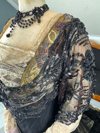 Antikes edwardianisches Abendkleid ca. 1906 – Seide, Spitze, Tüll & Brokat aus England