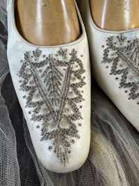 Antike Abendschuhe aus Ziegenleder, England, ca. 1907