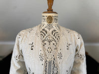 Antique Four‑Piece Edwardian Walking Dress ca. 1910 – Linen, Lace & Lady Gillman Provenance