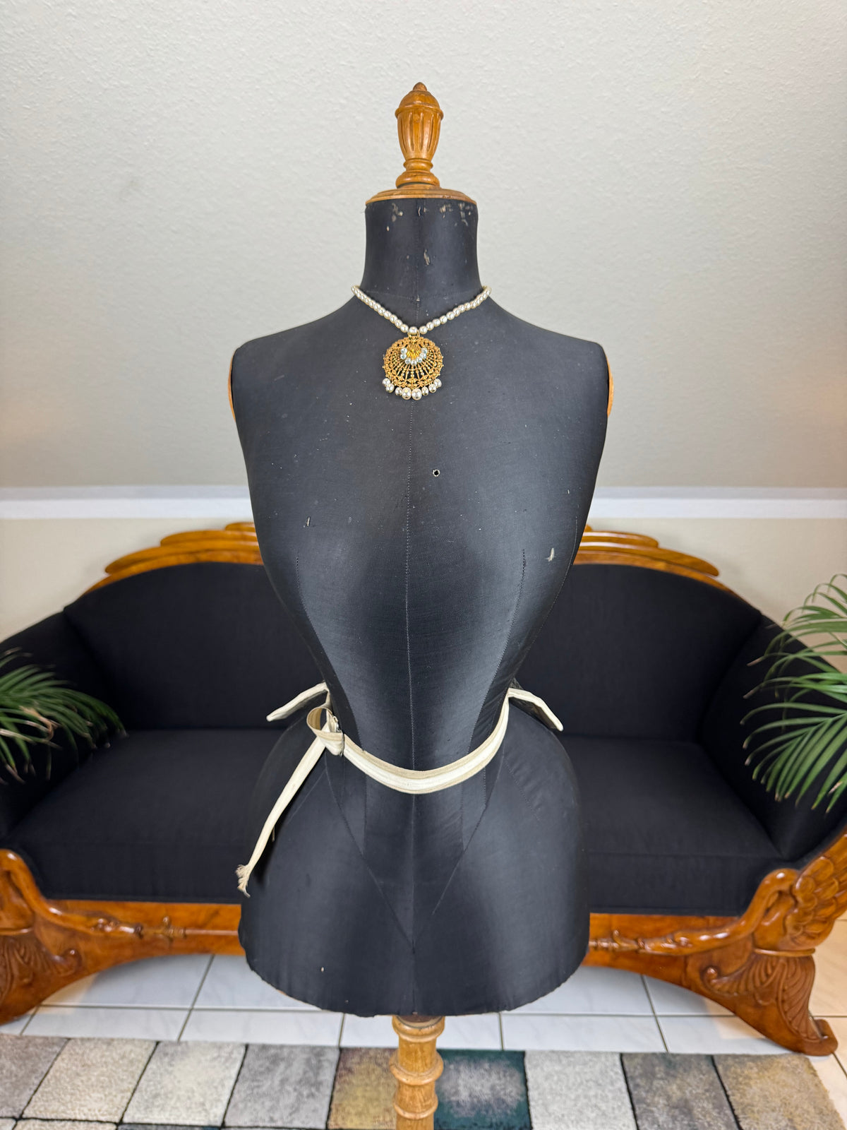 American Braided Wire Co. Wire Work Bustle – Victorian Two‑Coil Dress Support with Label