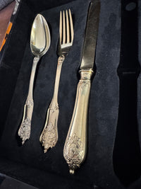 Vergoldetes Silber-Besteck, Rokoko Service, Kaiser Wilhelm II