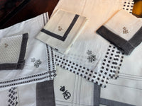 Royal antique mourning handkerchief collection c.1900 – 19 lace handkerchiefs with Württemberg monograms