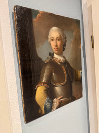 Rococo couple portrait — Austrian courtly painting of a noble couple, Vienna ca. 1760