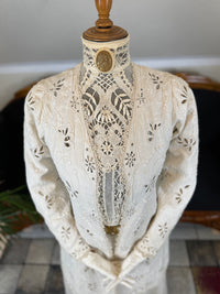 Antique Four‑Piece Edwardian Walking Dress ca. 1910 – Linen, Lace & Lady Gillman Provenance