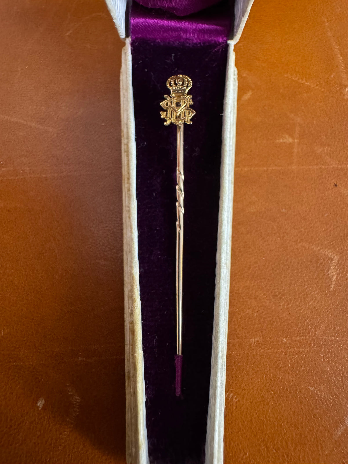 Gold Tie Pin of the Ducal House of Saxe-Meiningen, Gold, ca. 1890
