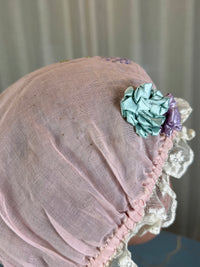 Antike violette Boudoir-Mütze, 1920er