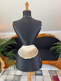 1890s Victorian bustle pad with steel spiral and original paper label