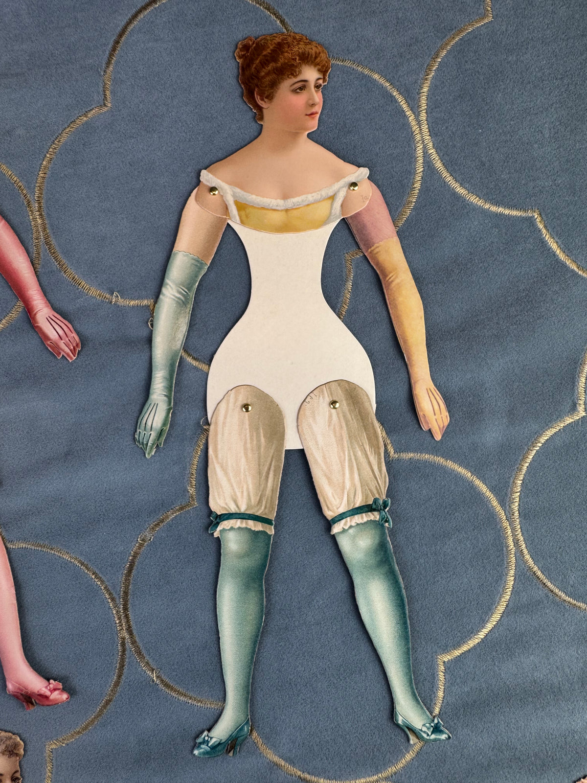 Antike Schnittpapierpuppen, Deutschland, ca. 1890er Jahre