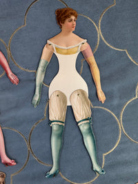 Antike Schnittpapierpuppen, Deutschland, ca. 1890er Jahre