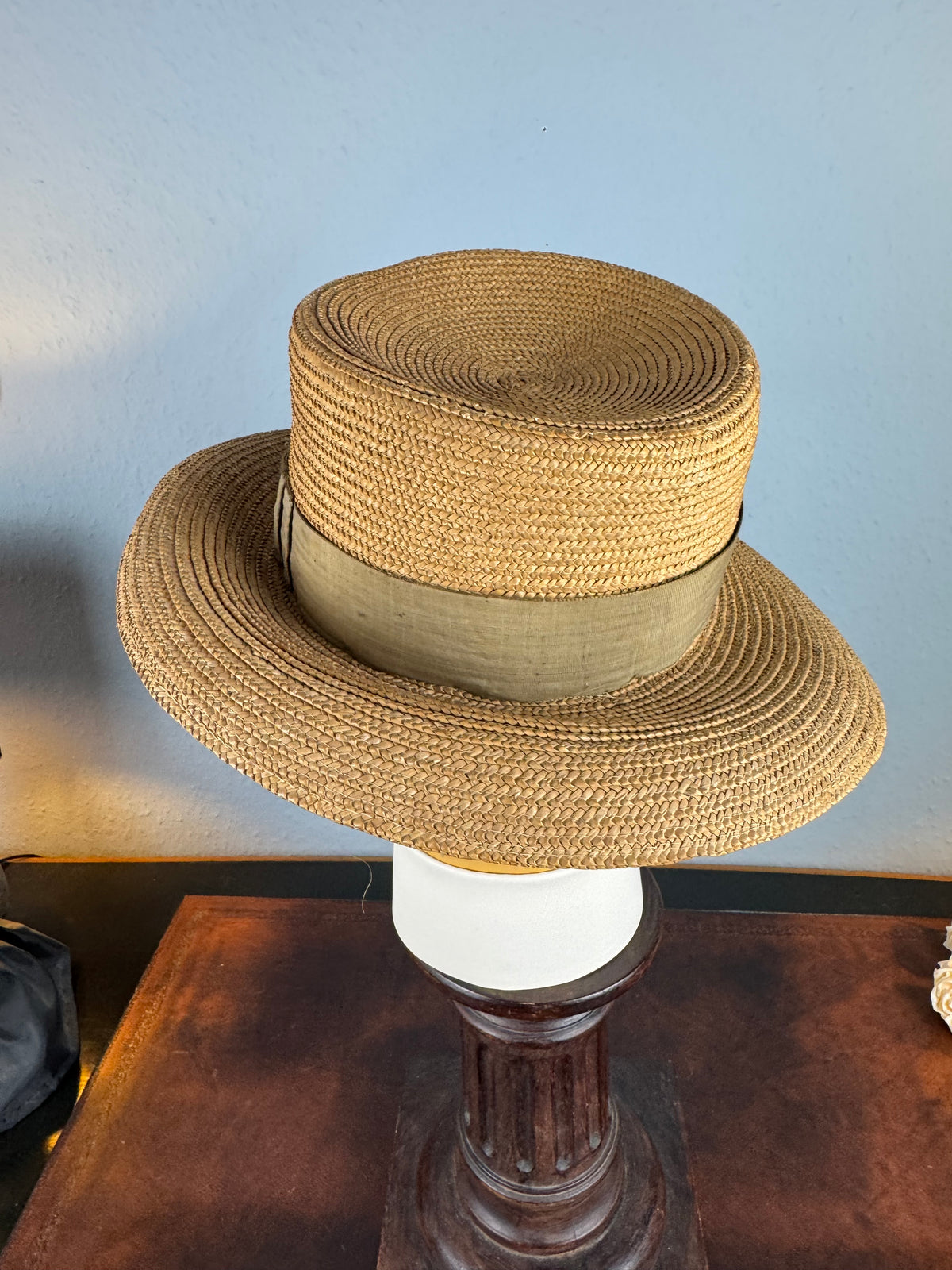 Antique French Men’s Straw Hat, ca. 1905 – Rousseu & ses Fils Paris