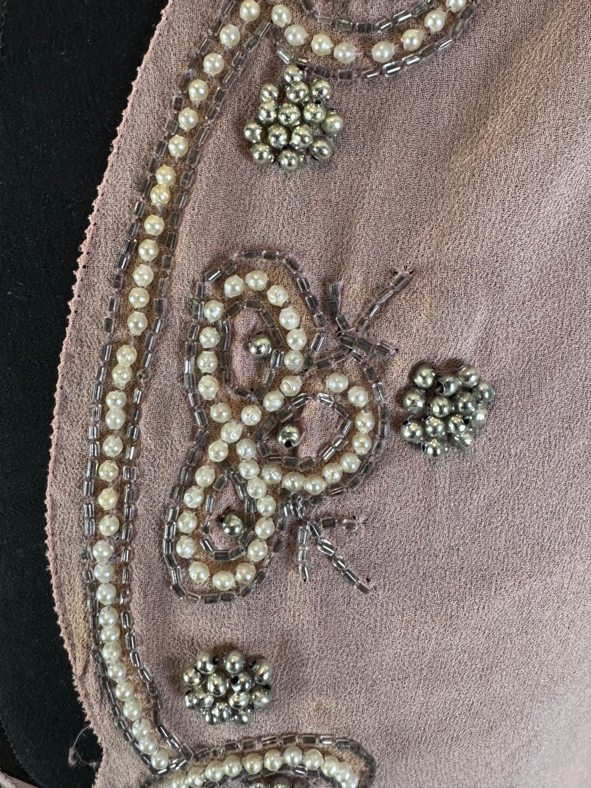 Antiker rosa Chiffonschal, 1920er