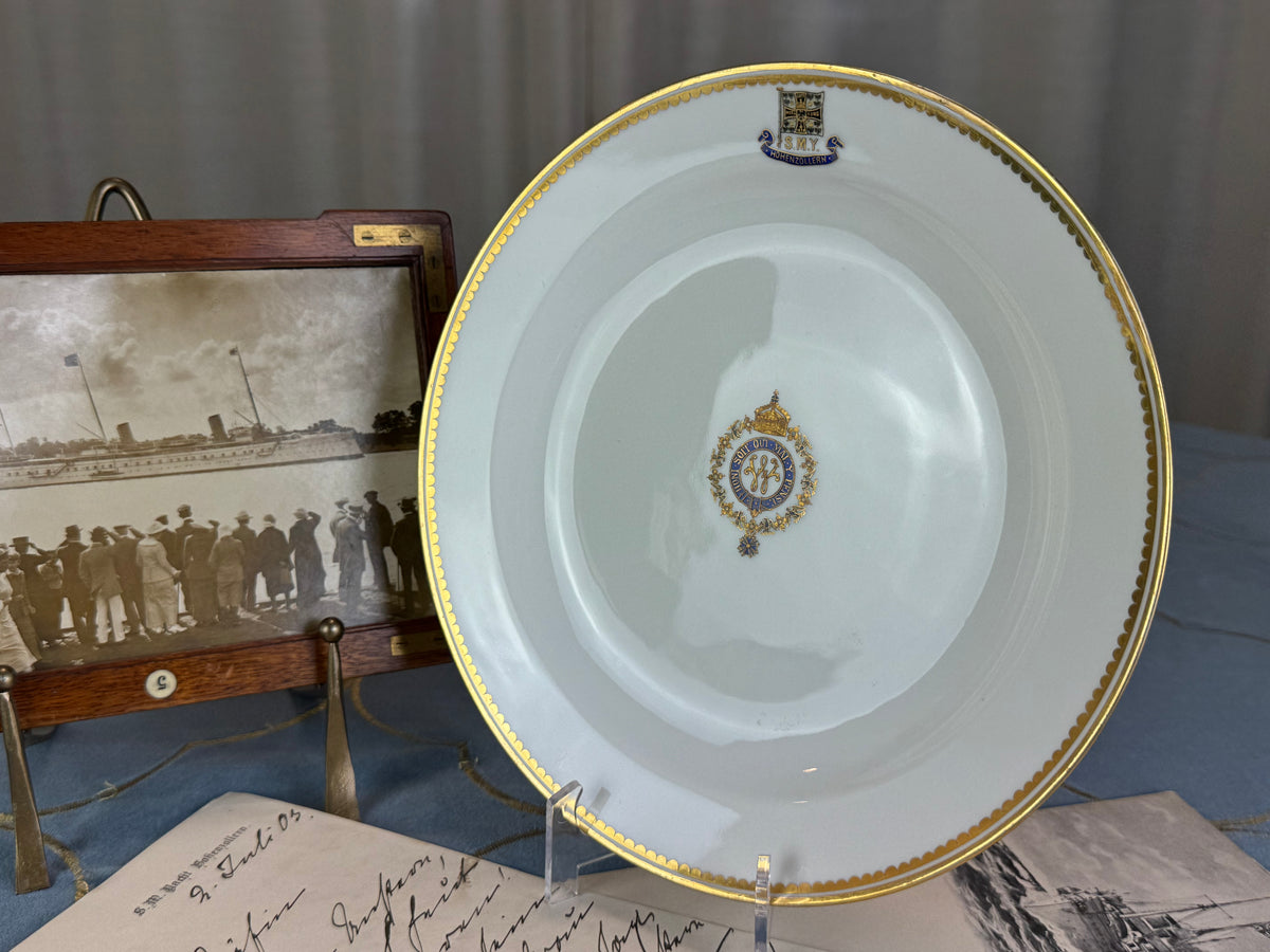 Dessertteller, SMY Hohenzollern, Kaiser Wilhelm II., datiert 1899