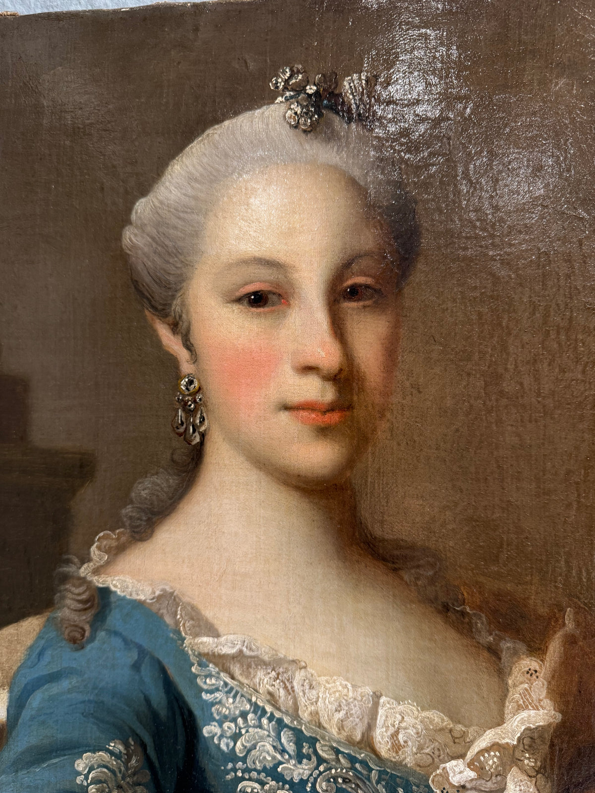 Rococo couple portrait — Austrian courtly painting of a noble couple, Vienna ca. 1760