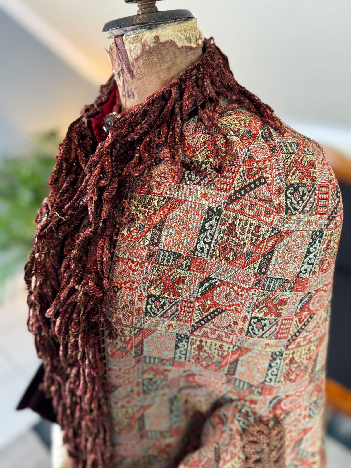 Antiker viktorianischer Paisley-Dolman, ca. 1880