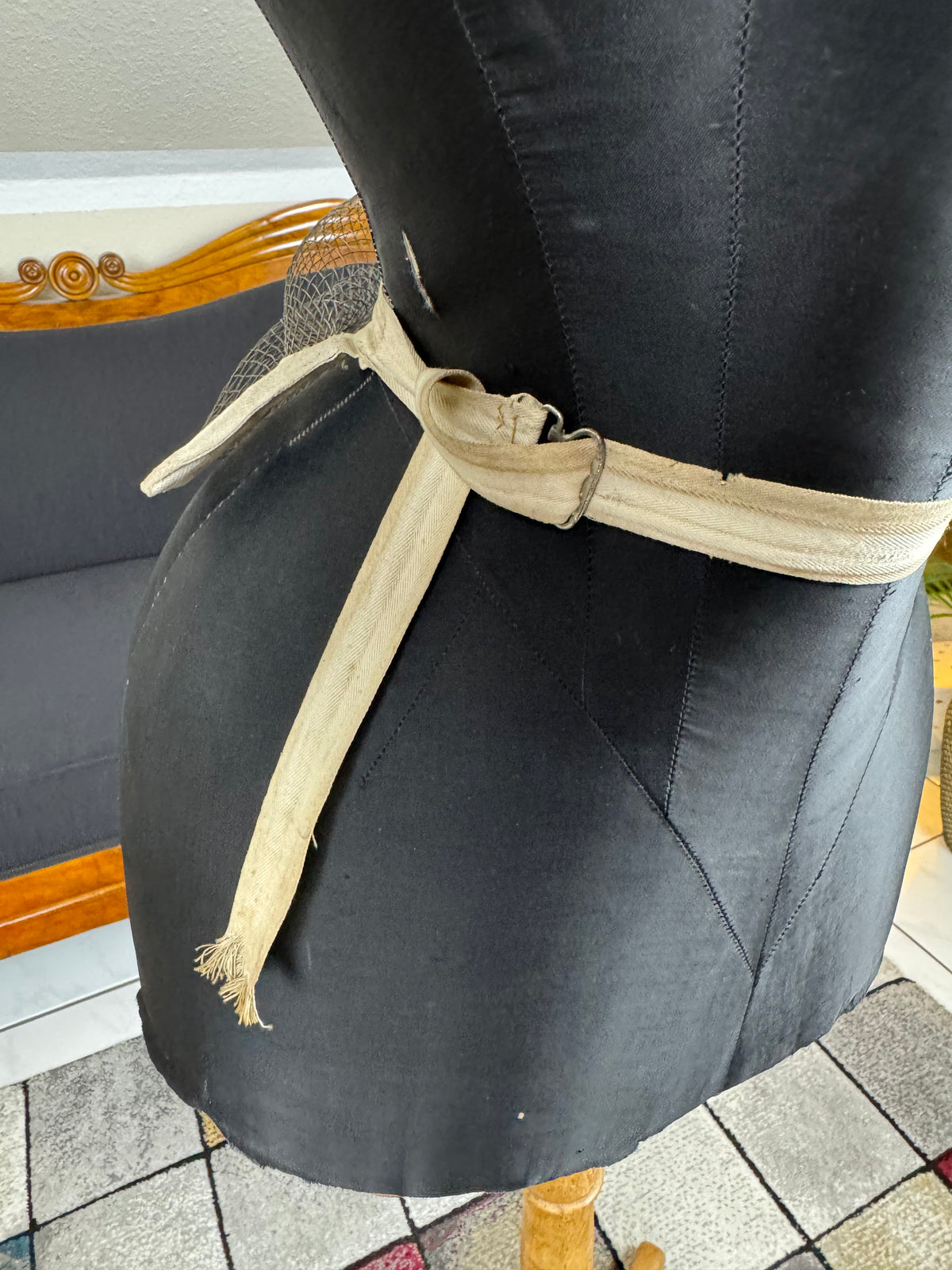 American Braided Wire Co. Wire Work Bustle – Victorian Two‑Coil Dress Support with Label